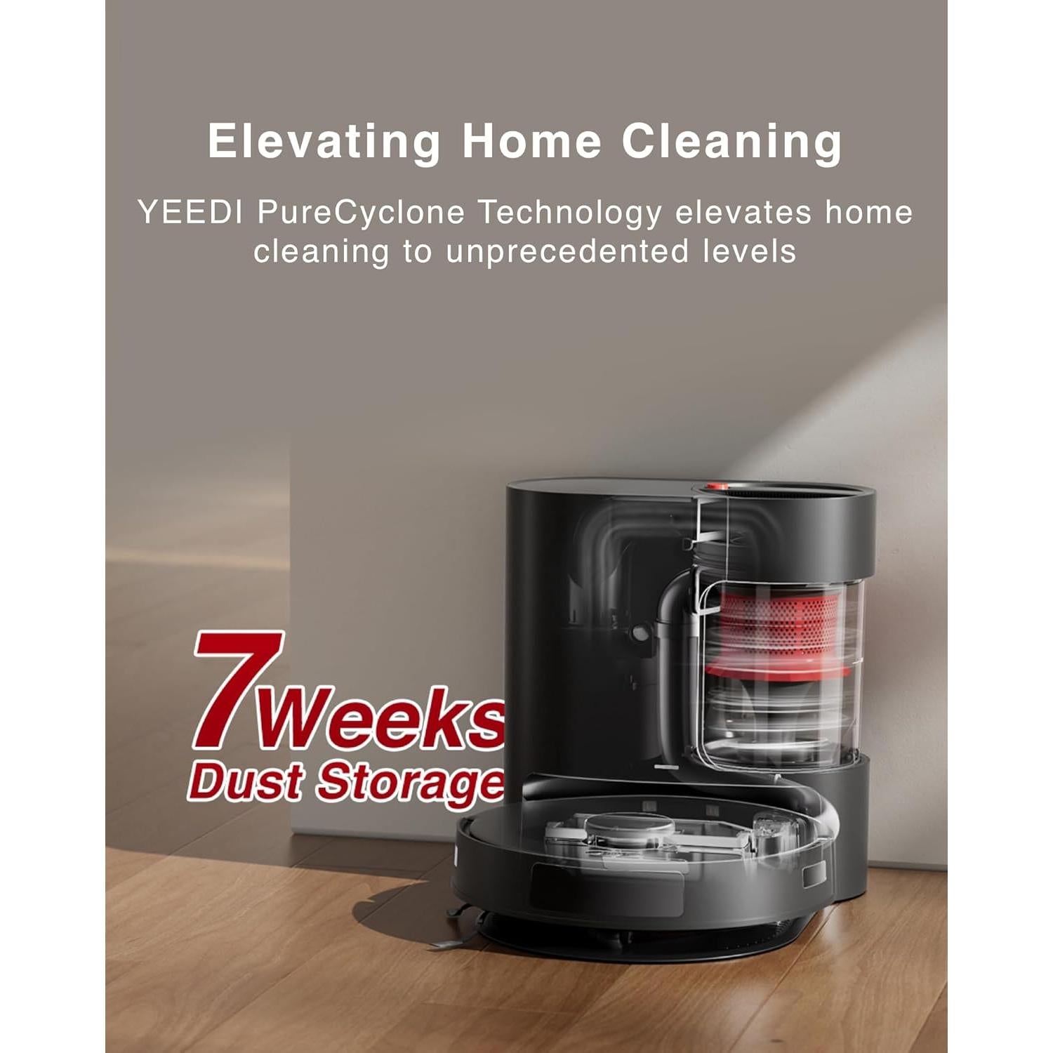 Yeedi C12 PRO Plus Robot Vacuum + Washable Mop Pads *3