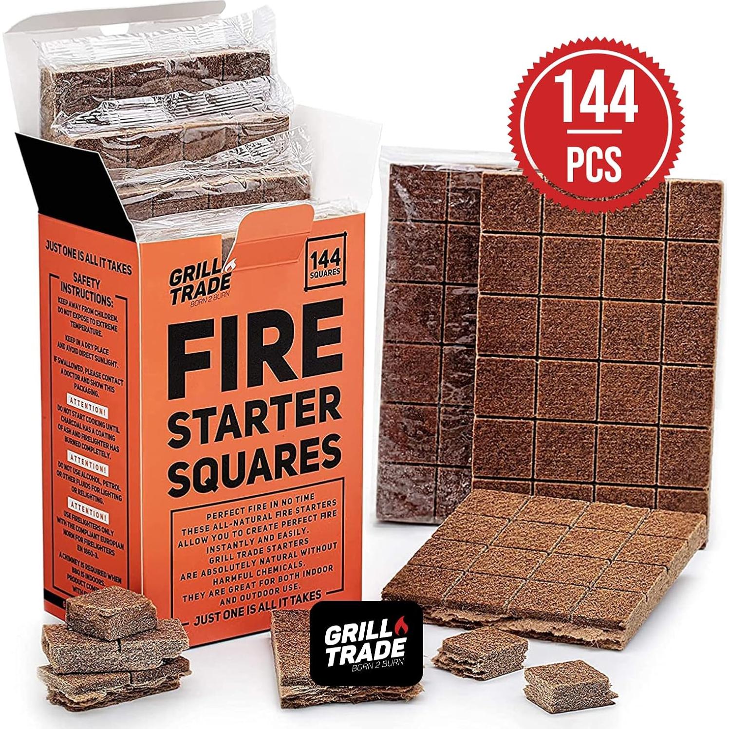 Cubos de Encendido Grill Trade 144 Piezas Naturales