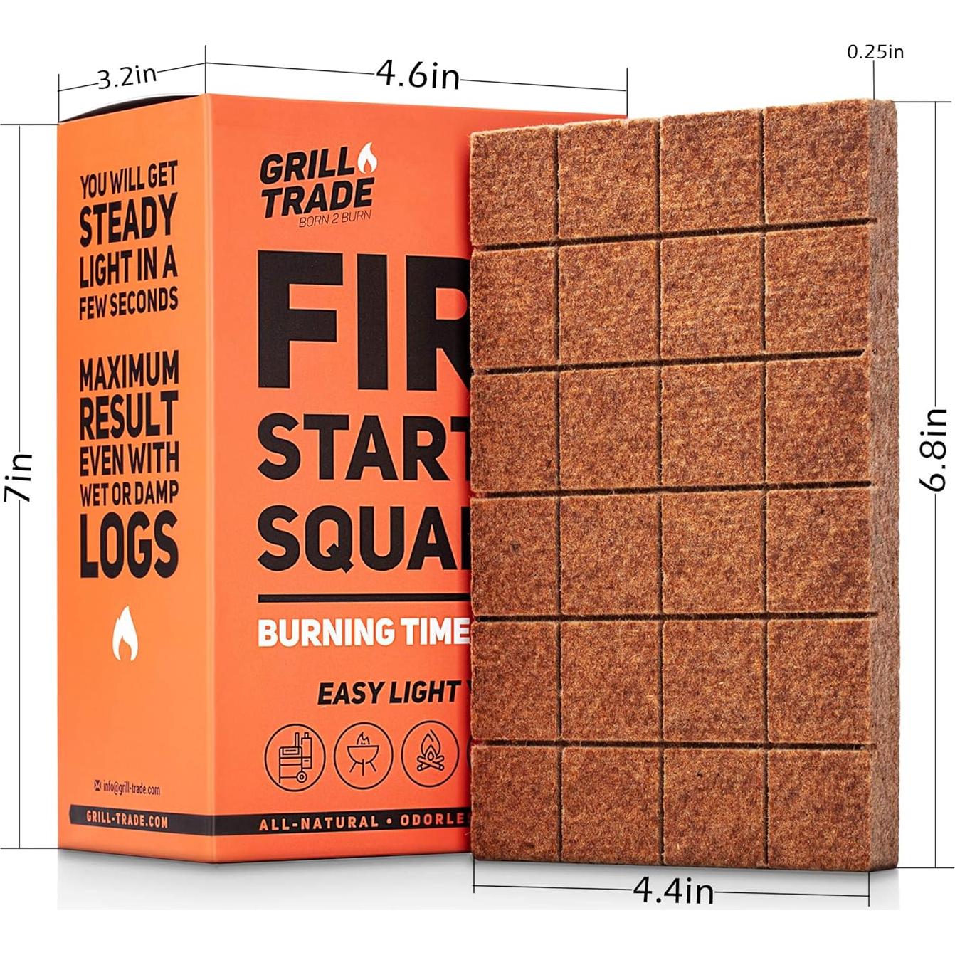 Cubos de Encendido Grill Trade 144 Piezas Naturales