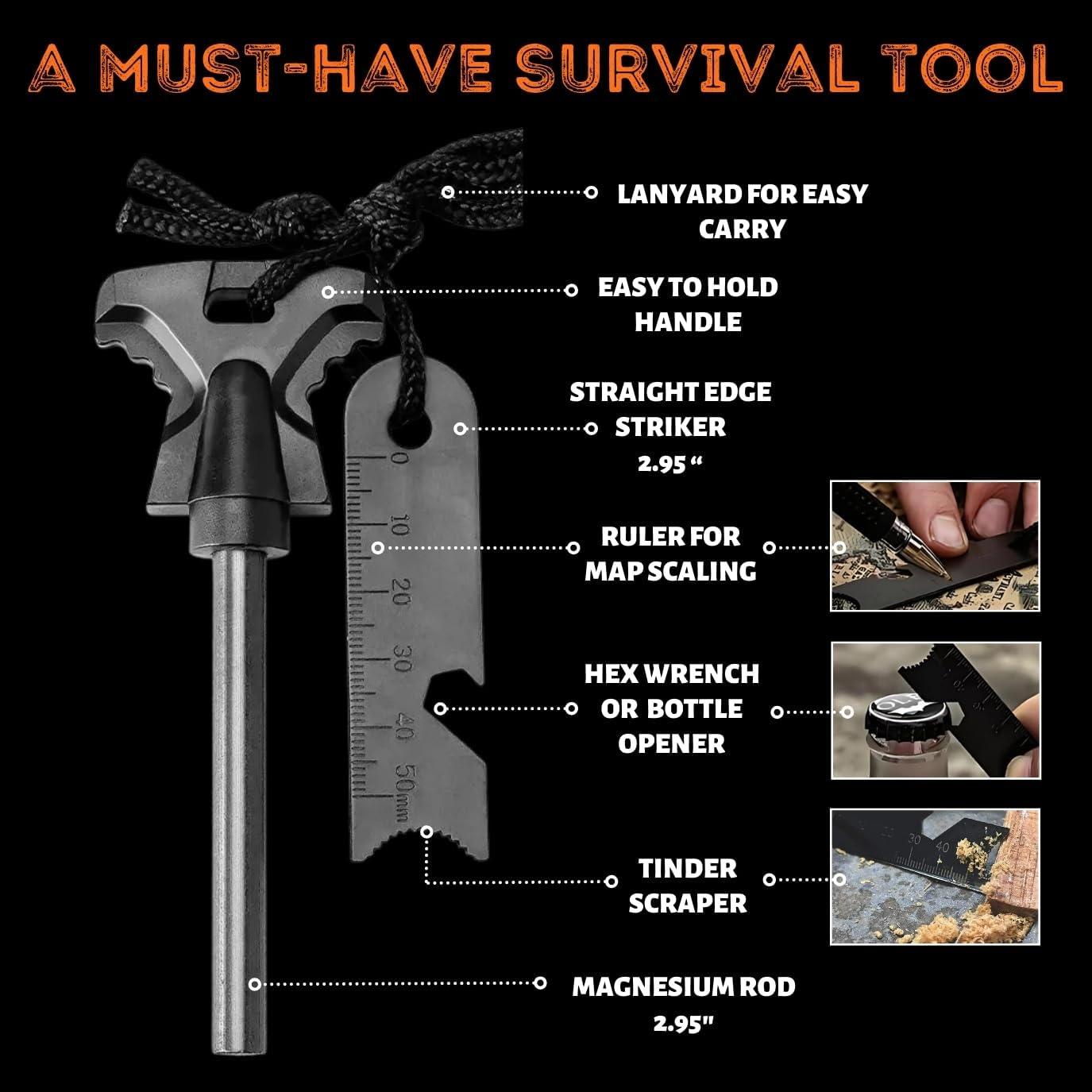 Kit de Encendido de Fuego Tactiko Blaze - Impermeable y Compacto