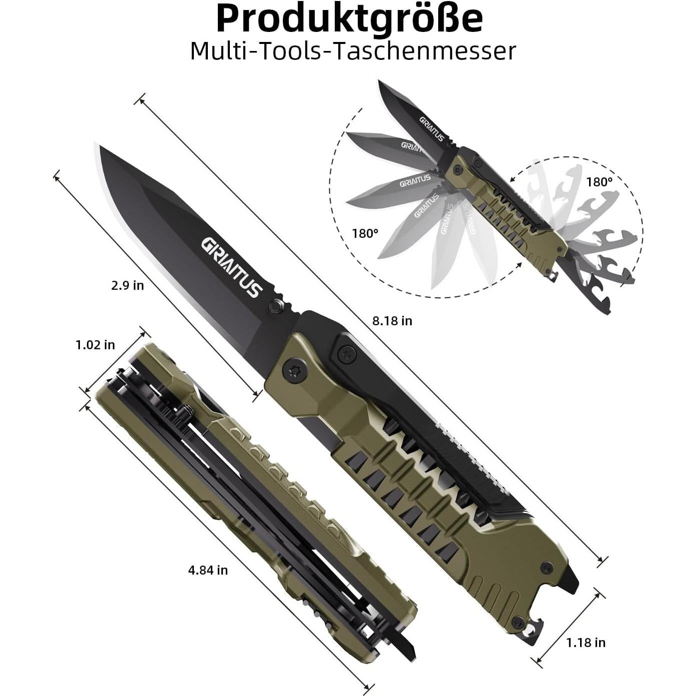Cuchillo Multiherramienta GIRIAITUS 17 en 1 Gris Desierto