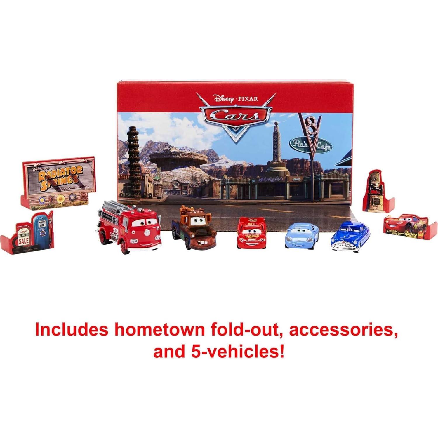 Set de 5 Vehículos Mattel Disney Pixar Cars con Camión Rojo