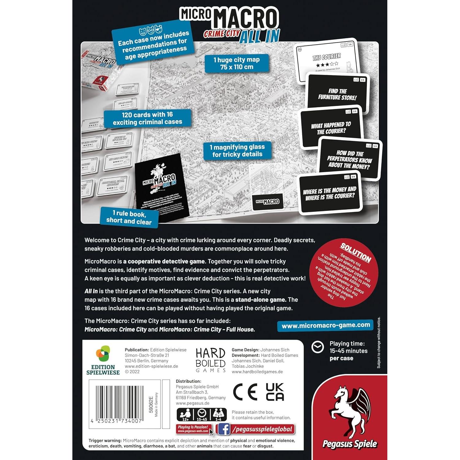 MicroMacro Ciudad del Crimen 3 - Pegasus Spiele - 1-4 Jugadores