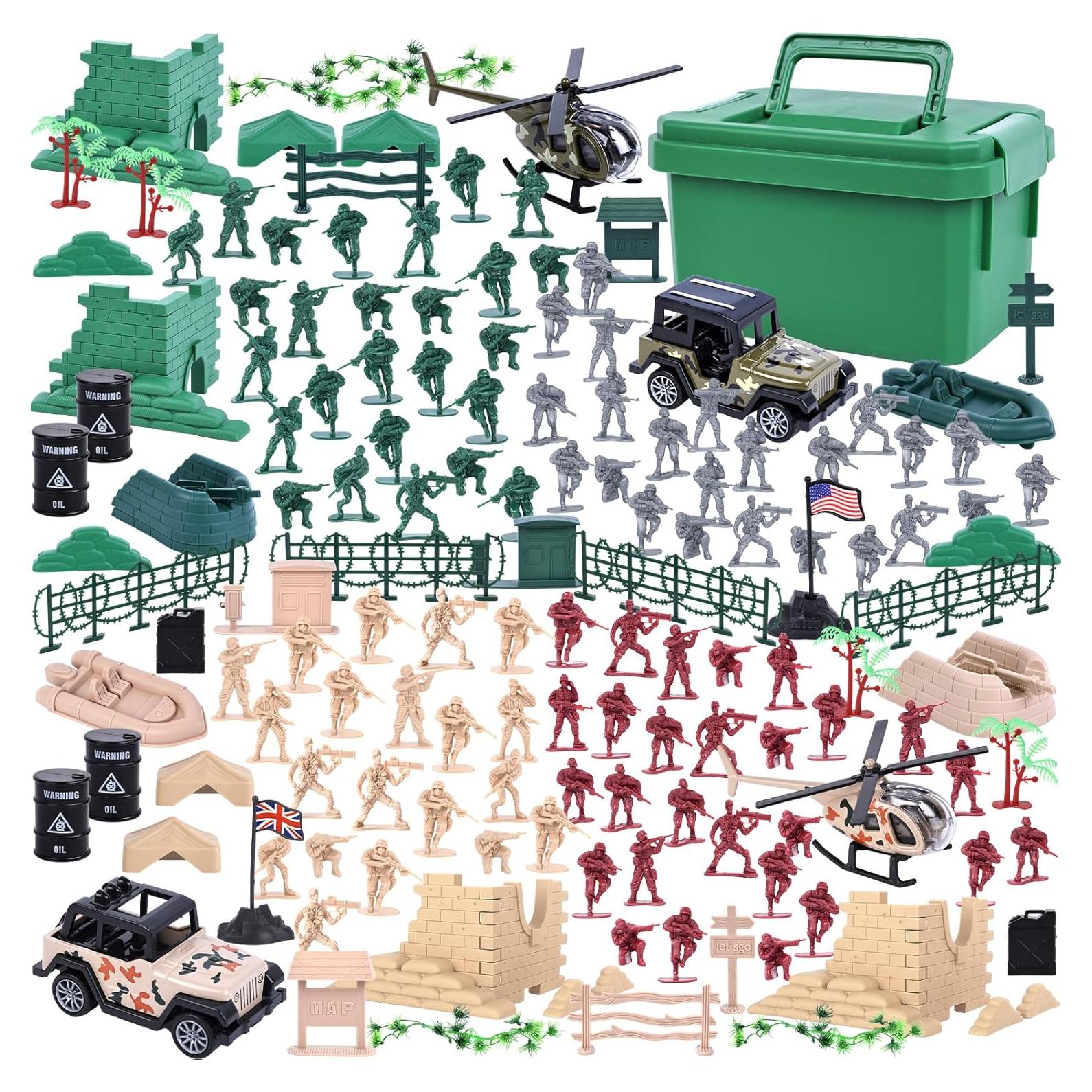 Conjunto de Soldados Militares 3 Nutrias 115 Piezas