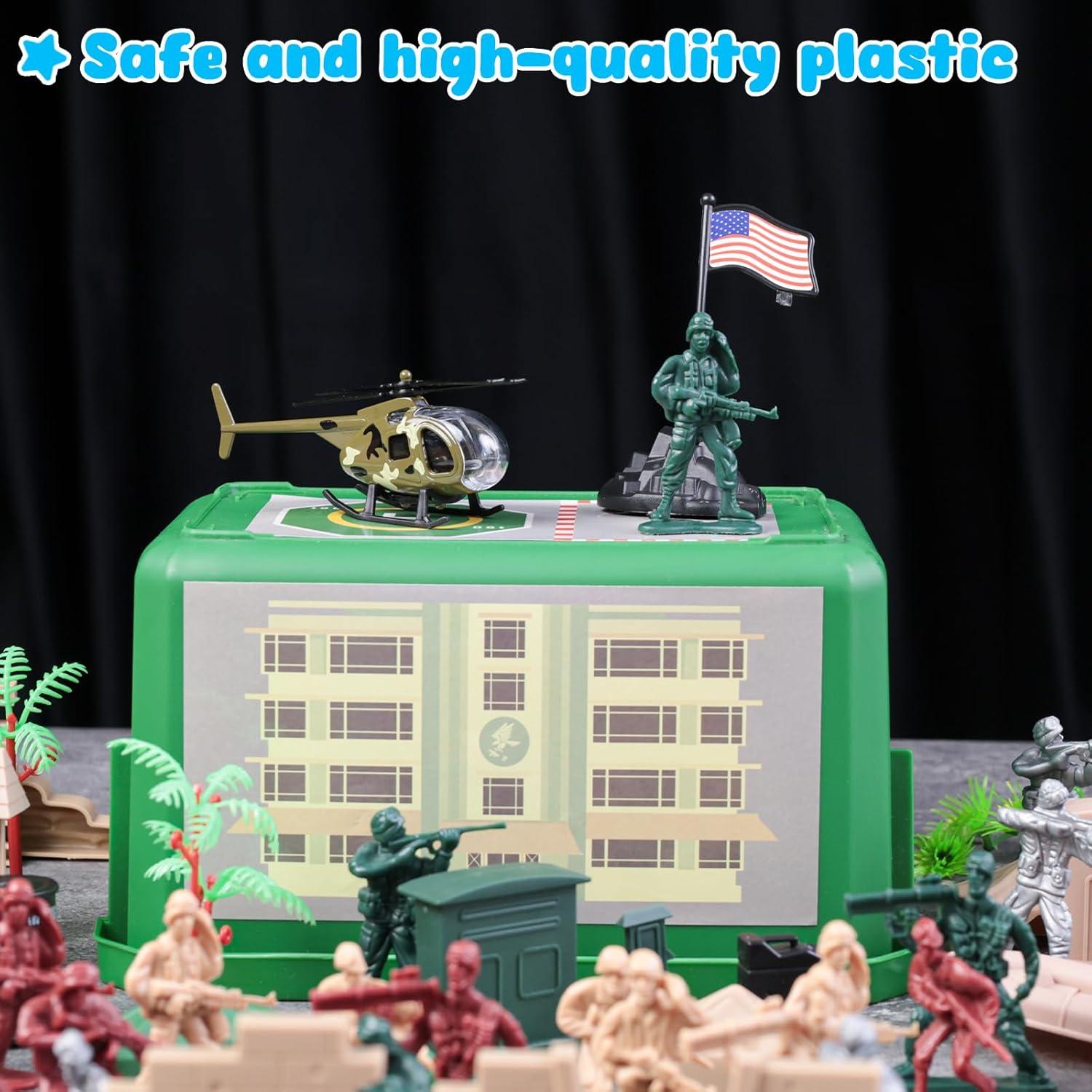 Conjunto de Soldados Militares 3 Nutrias 115 Piezas