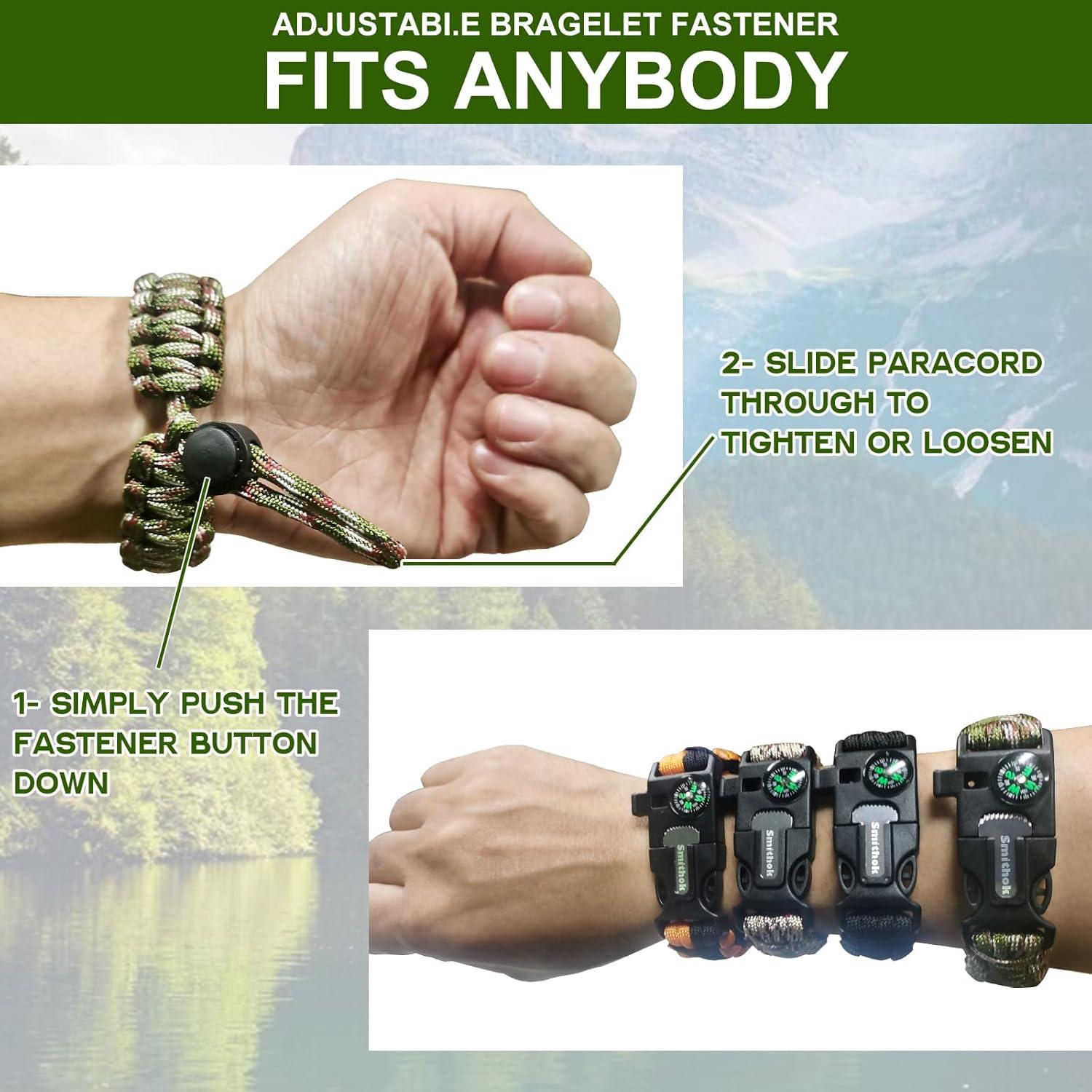 Pulsera de Supervivencia Smithok R10 - 4 en 1 Multicolor