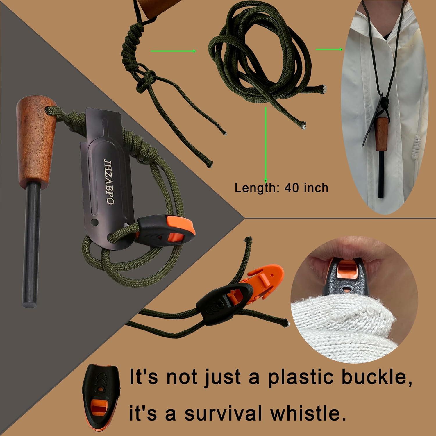 Kit de Supervivencia JHZABPO JH-2427 con Silbato y Paracord