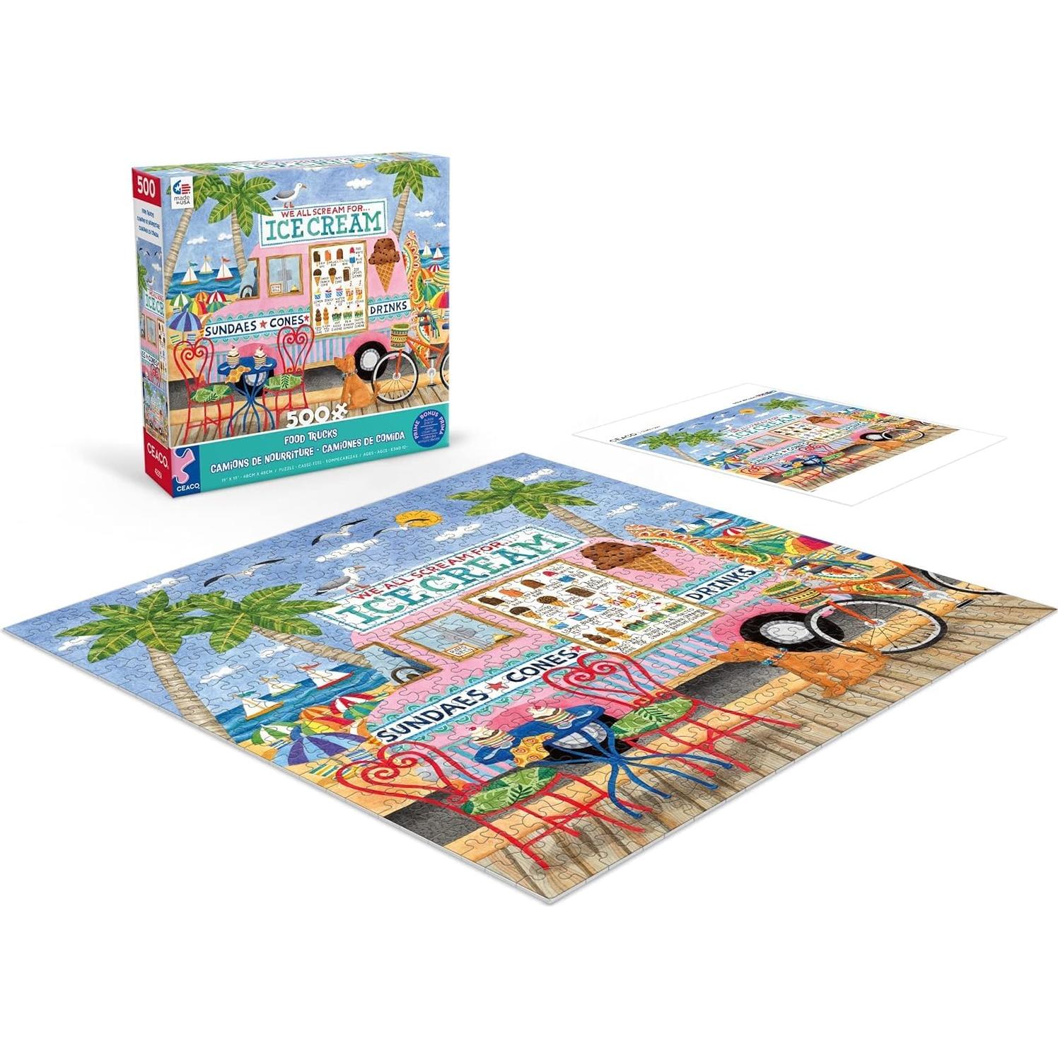 Rompecabezas Ceaco Camiones de Comida 500 Piezas Helados