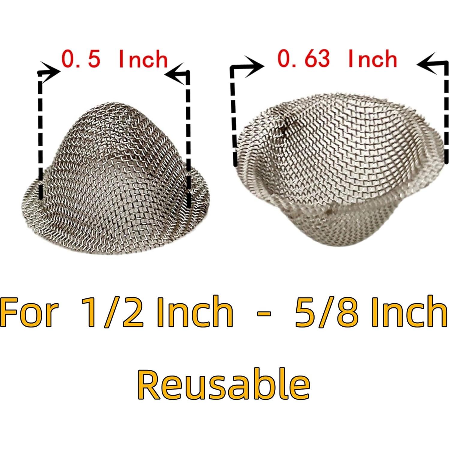 Pantallas de Tubo Ruilida 50 Piezas 1.27-1.59 cm Acero Inoxidable