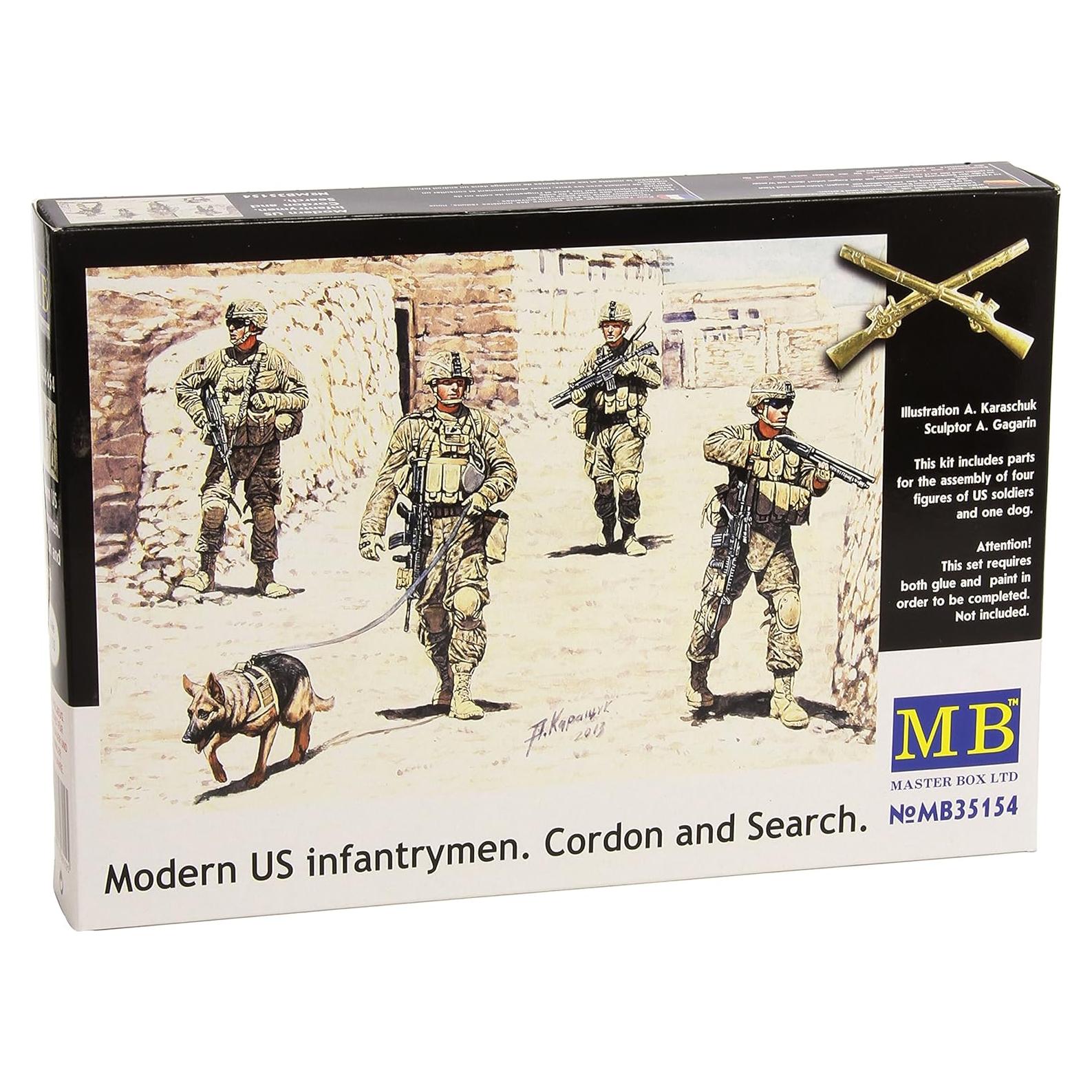 Kit de Modelo Infantería Moderna Master Box 4 Figuras 1/35