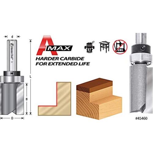 Fresa de Plantilla Amana Tool 45365 Carburo 2.54 cm