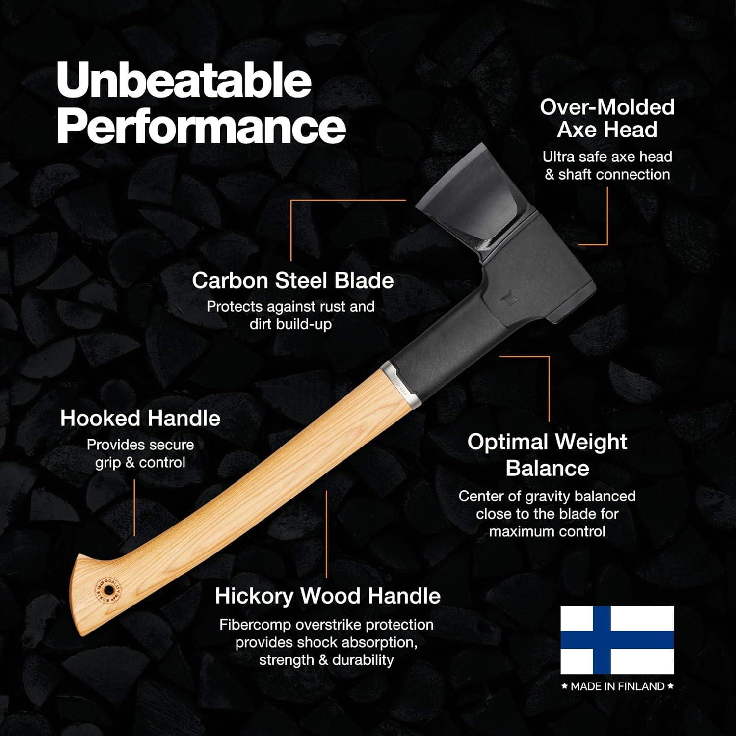 Norden N12 Splitting Axe with Recycled Leather Sheath (19 in.)