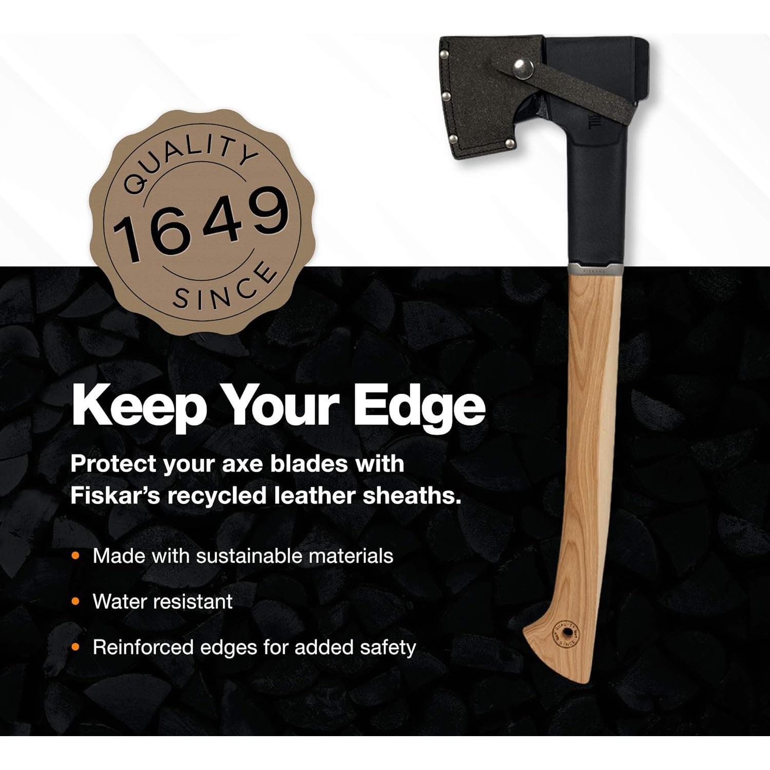 Norden N12 Splitting Axe with Recycled Leather Sheath (19 in.)