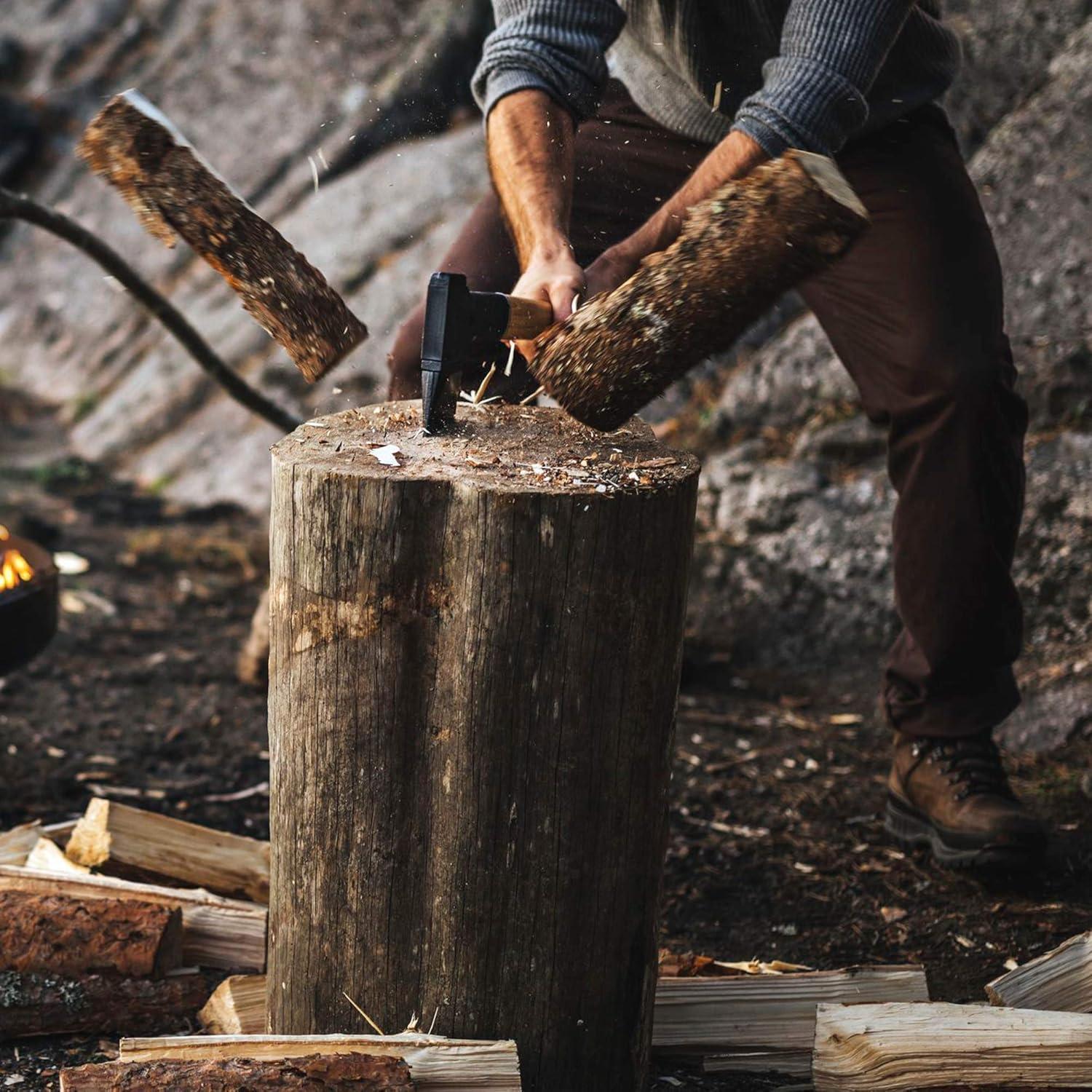 Norden N12 Splitting Axe with Recycled Leather Sheath (19 in.)