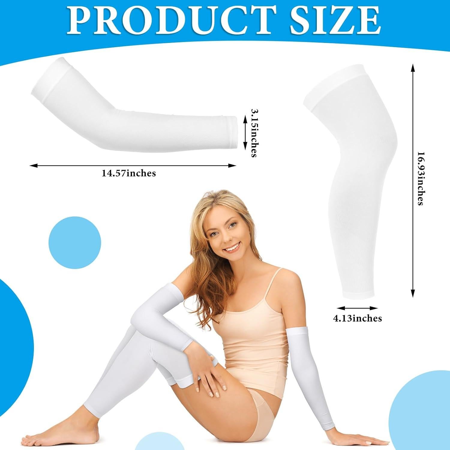 Set 6 Mangas Eccema Adulto Panitay - Brazo y Pierna, Transpirables