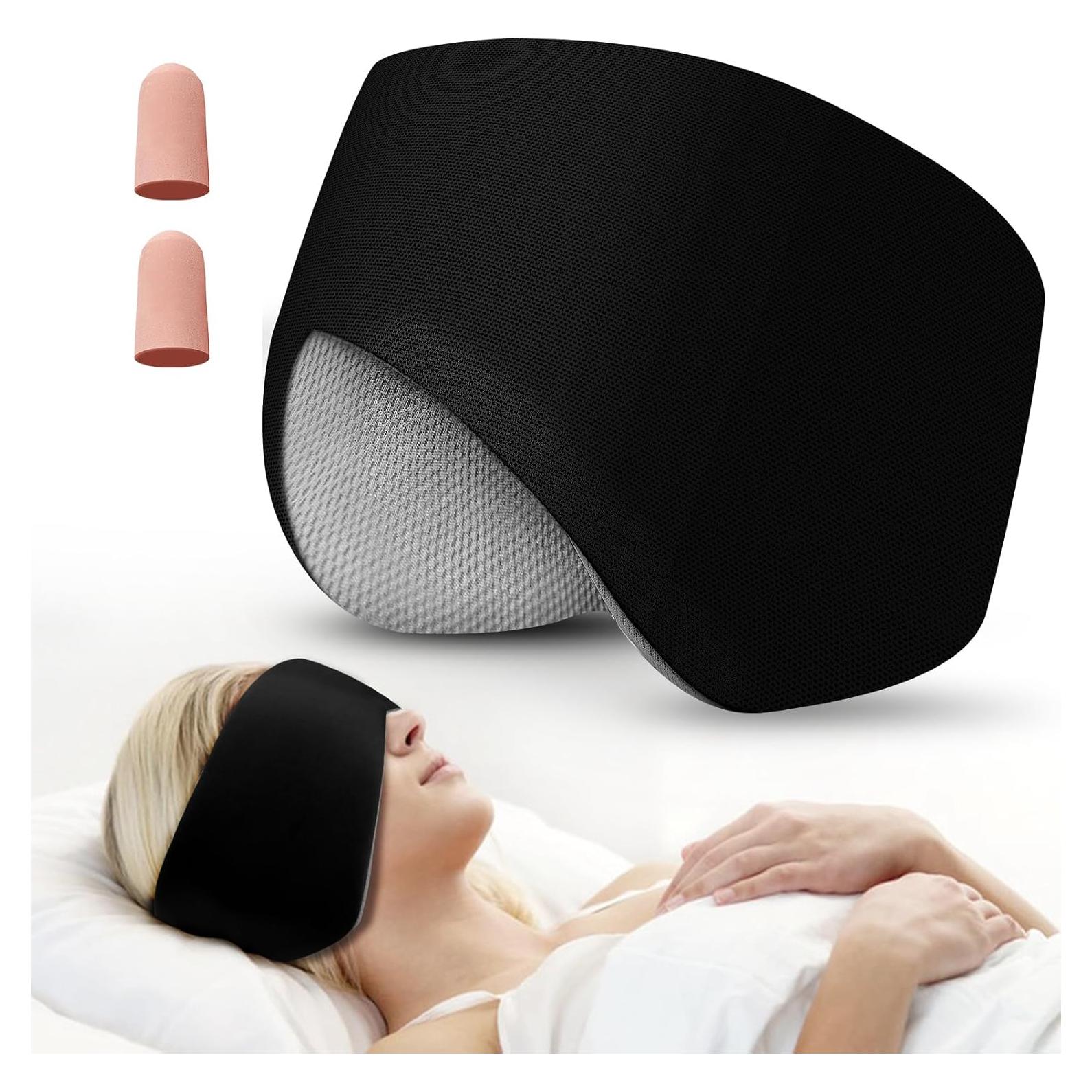 Máscara para dormir 2 en 1 Spacepower con orejeras ajustables