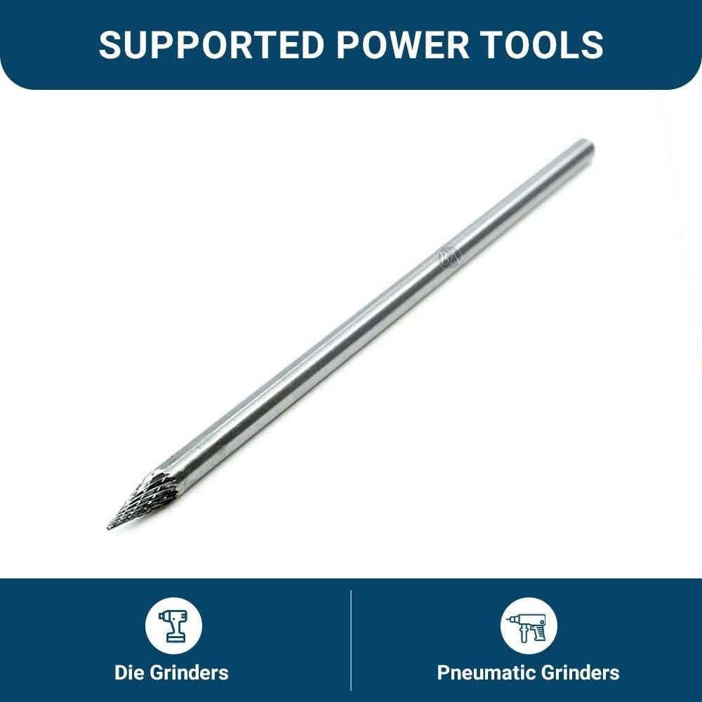 Bits de Carburo de Tungsteno Benchmark Abrasives 6 cm Doble Corte