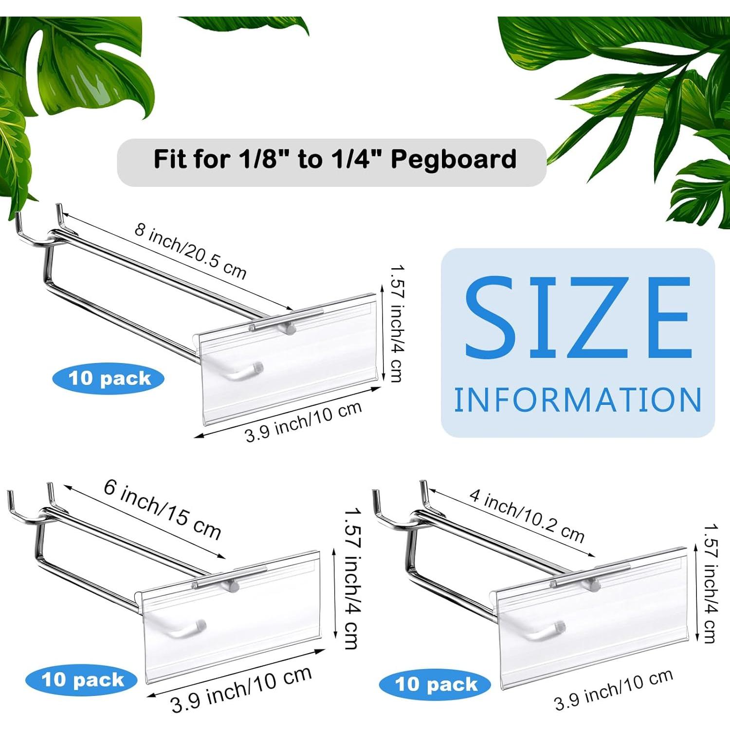 Ganchos de Metal Thyle para Tablero de Clavos 30 Pcs 10-20 cm