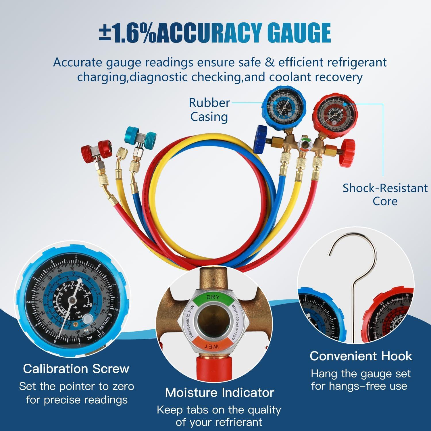 Bomba de Vacío PB Motor Tech 1/3HP 4.5CFM con Manómetro