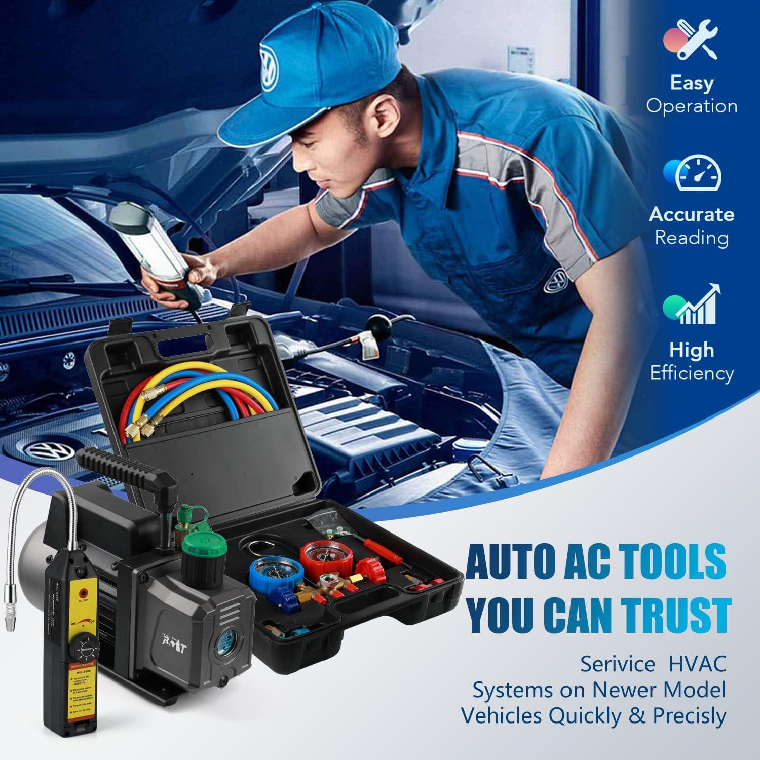 Bomba de Vacío PB Motor Tech 1/3HP 4.5CFM con Manómetro