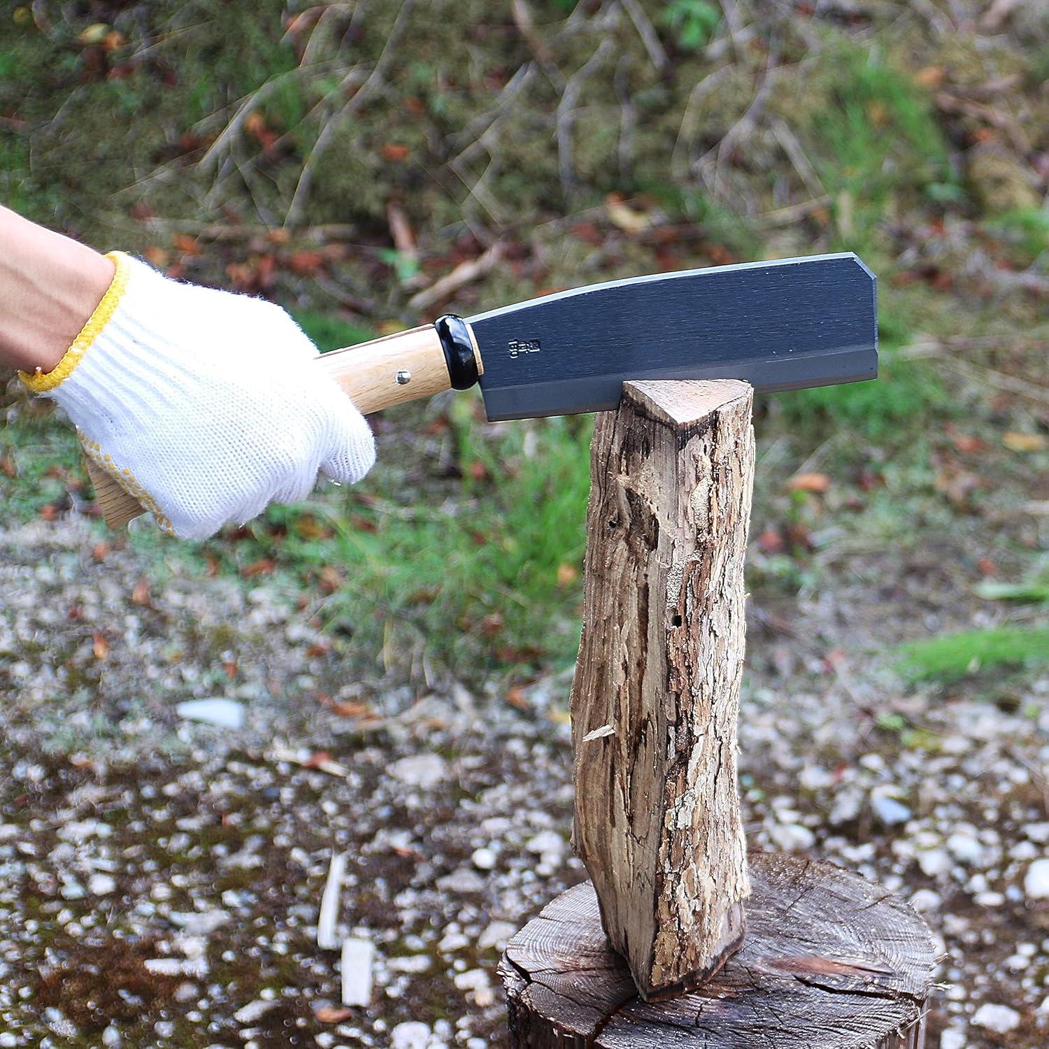 Hacha NATA KAKURI Japonesa 17.78 cm Filo Simple Mango Madera