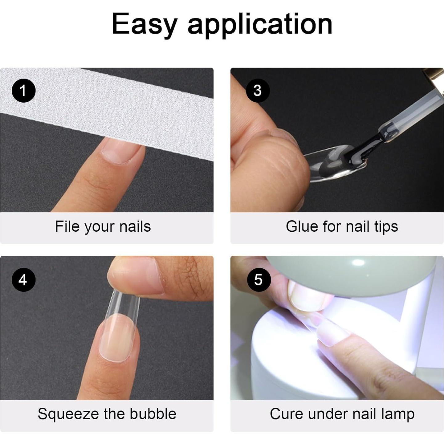 Consejos de Uñas Falsas GazePlus Almendra Cortos 750 pcs