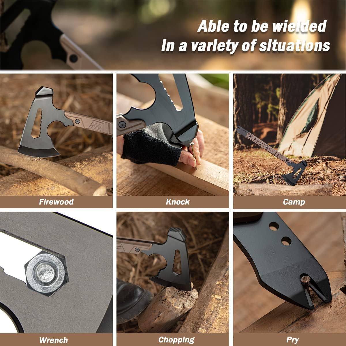 Hacha de Camping Zenhosit 44.5 cm con Funda de Nylon