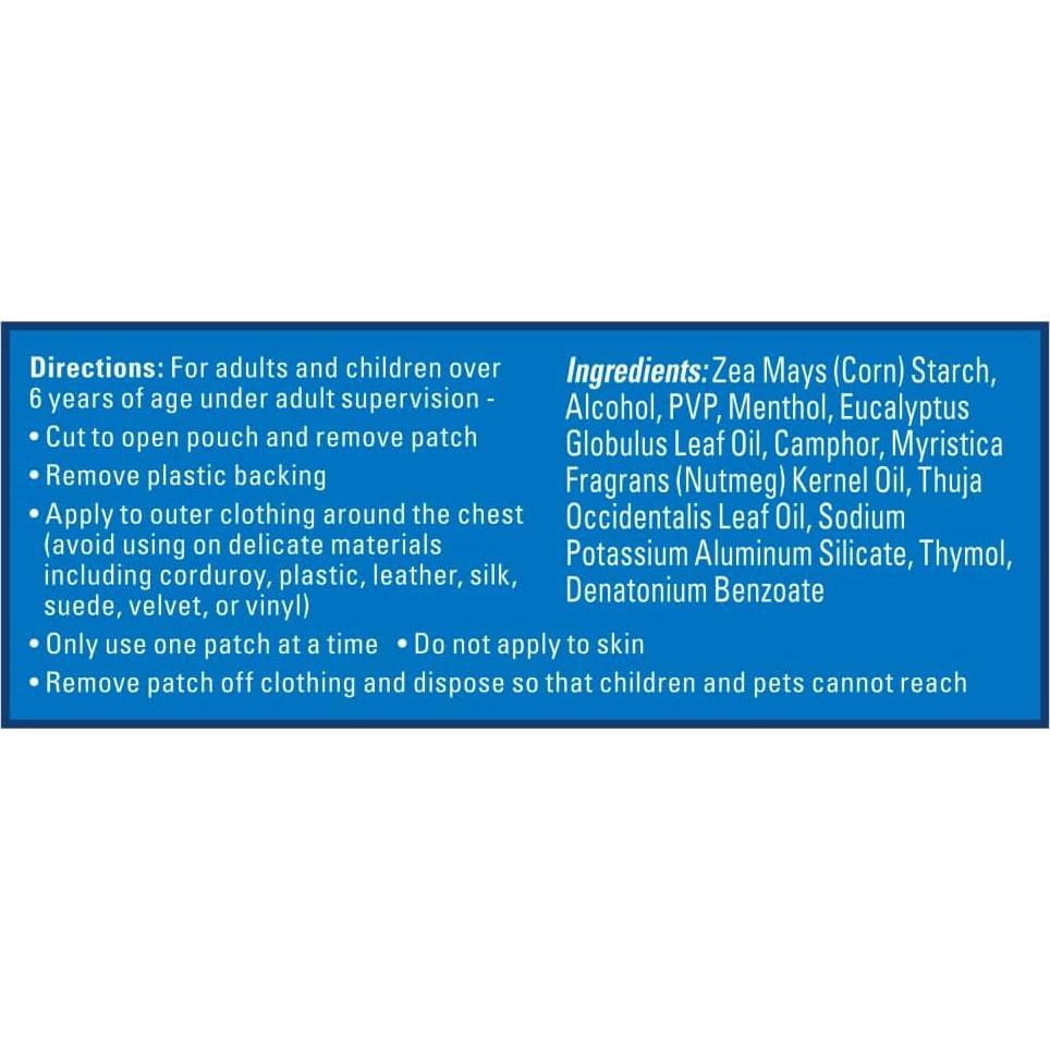 Parche Vapo Vicks para Niños - Aromático Sin Medicamento, 2 Piezas