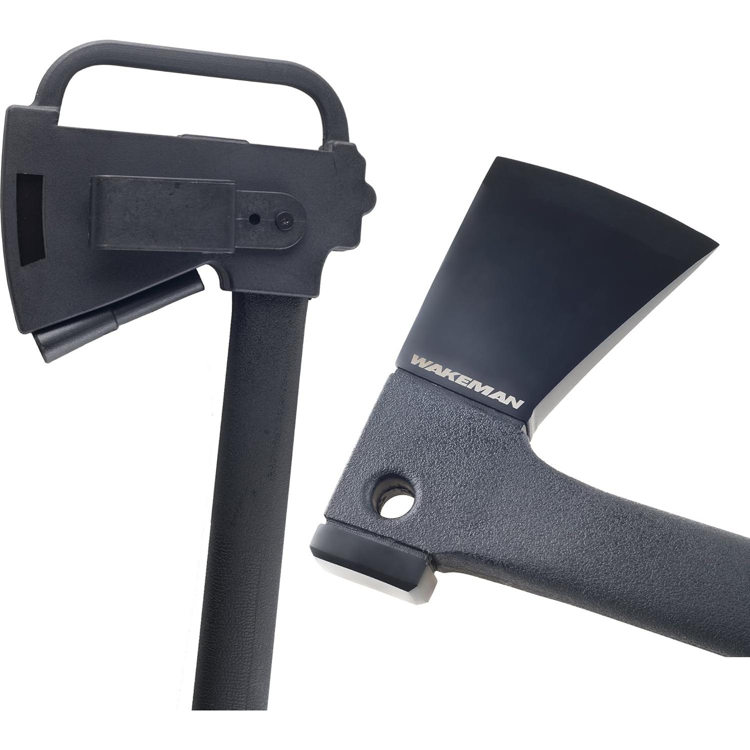 Hacha de Camping Wakeman con Sierra y Encendedor - Negro