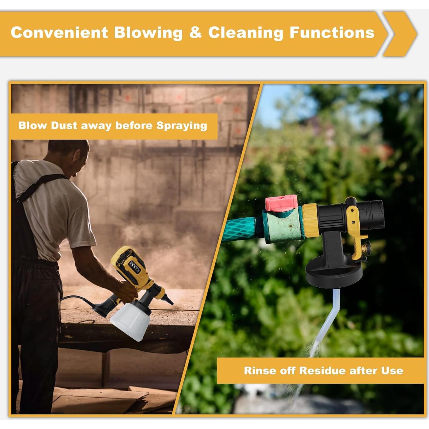 Pulverizador de pintura HVLP PULENDY 700W 4 boquillas 3 patrones