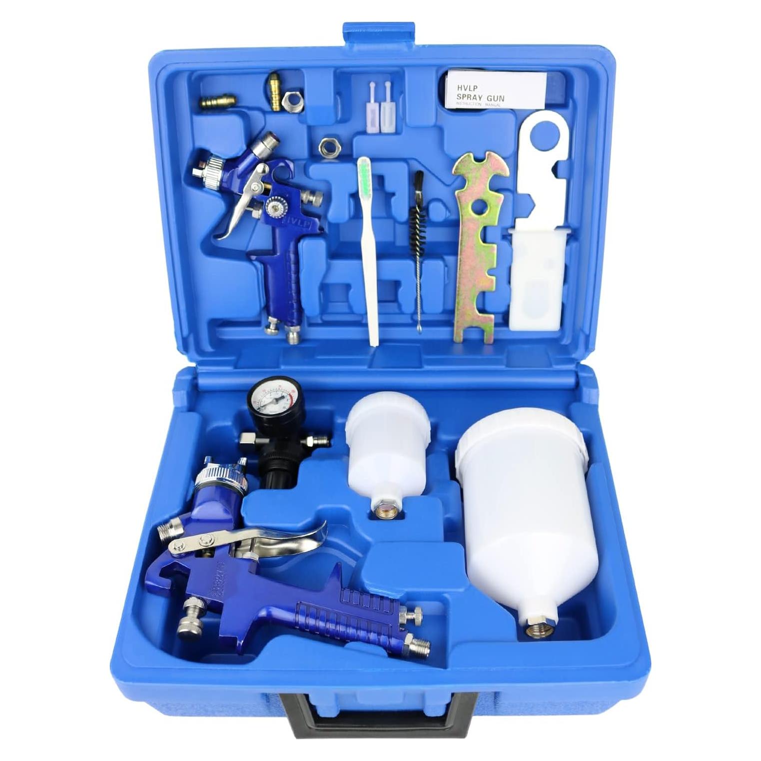 Juego de Pistolas de Pintura HVLP Hotorda H-2000 0.8mm y 1.4mm