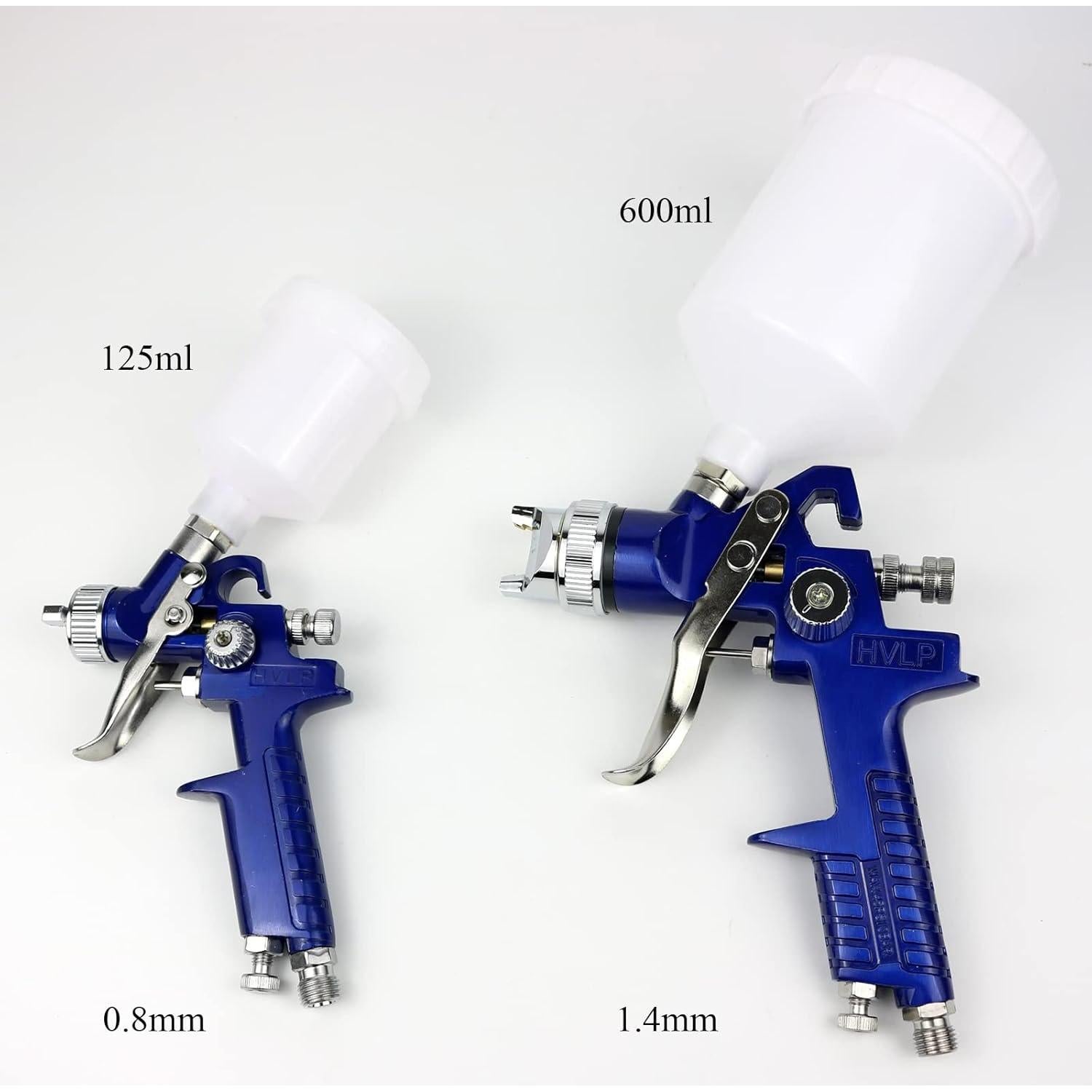 Juego de Pistolas de Pintura HVLP Hotorda H-2000 0.8mm y 1.4mm