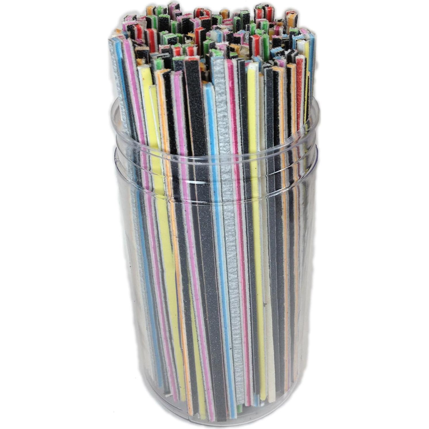 Cubeta de Palitos de Lijado DuraSand 300 Unidades Variados