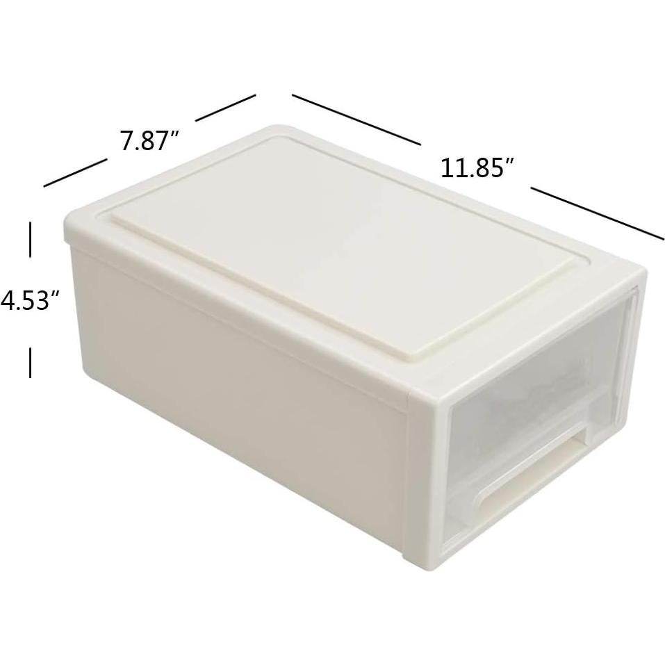 Organizador de Oficina Jandson 3 Cajones Plástico Marfil 6L