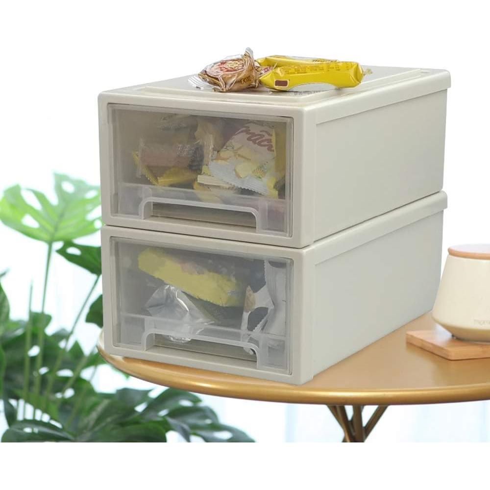 Organizador de Oficina Jandson 3 Cajones Plástico Marfil 6L