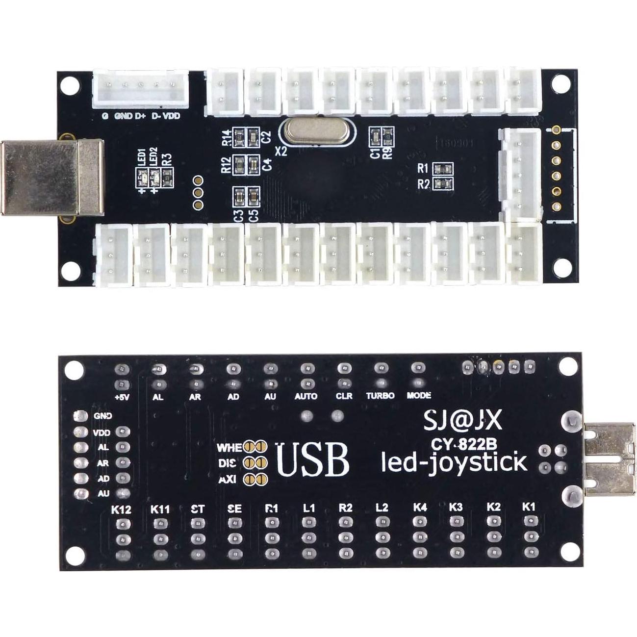 Codificador LED USB SJ@JX para 2 Jugadores de Arcade - PC y Raspberry Pi