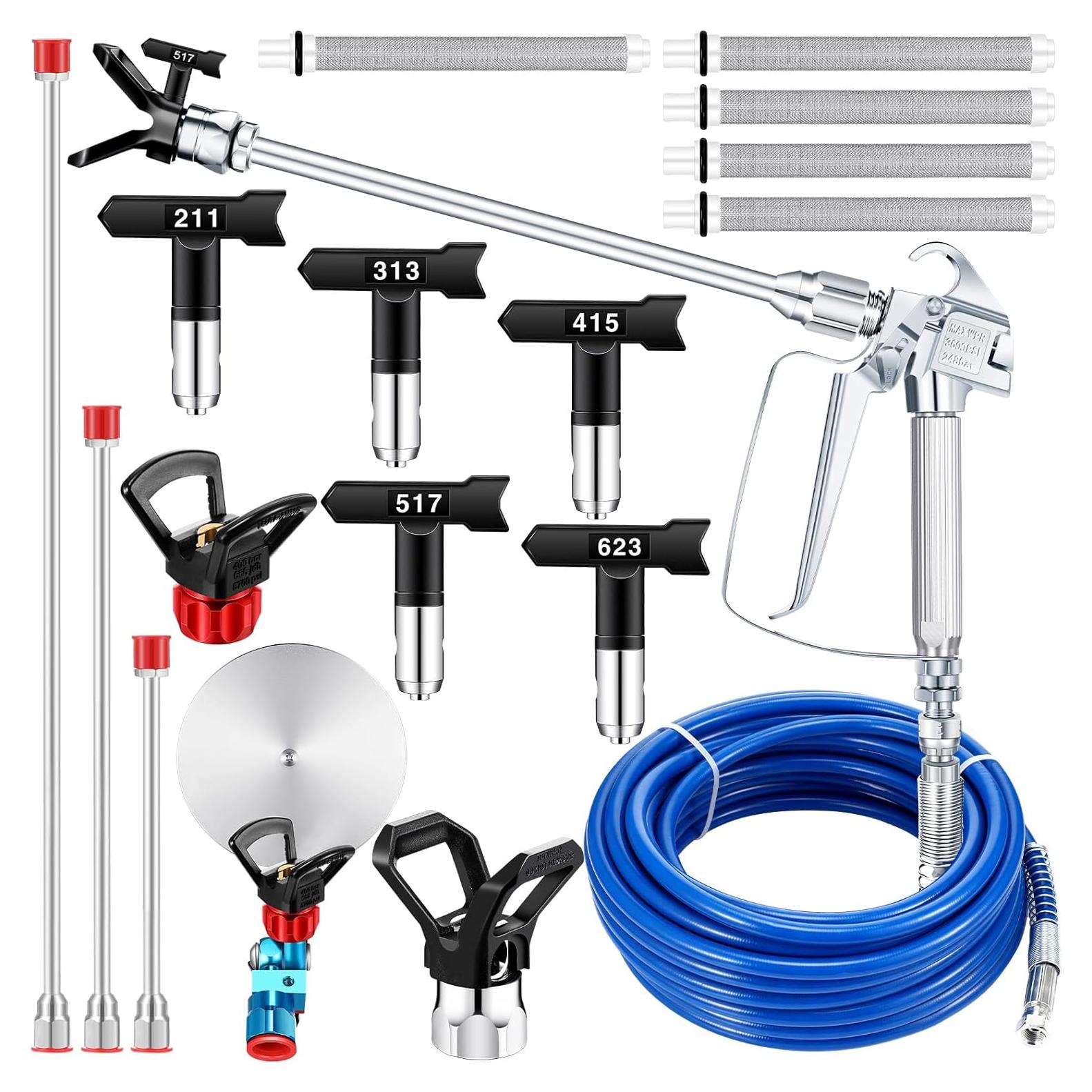 Hiboom Juego de Pistola de Pintura Sin Aire 17 Pcs