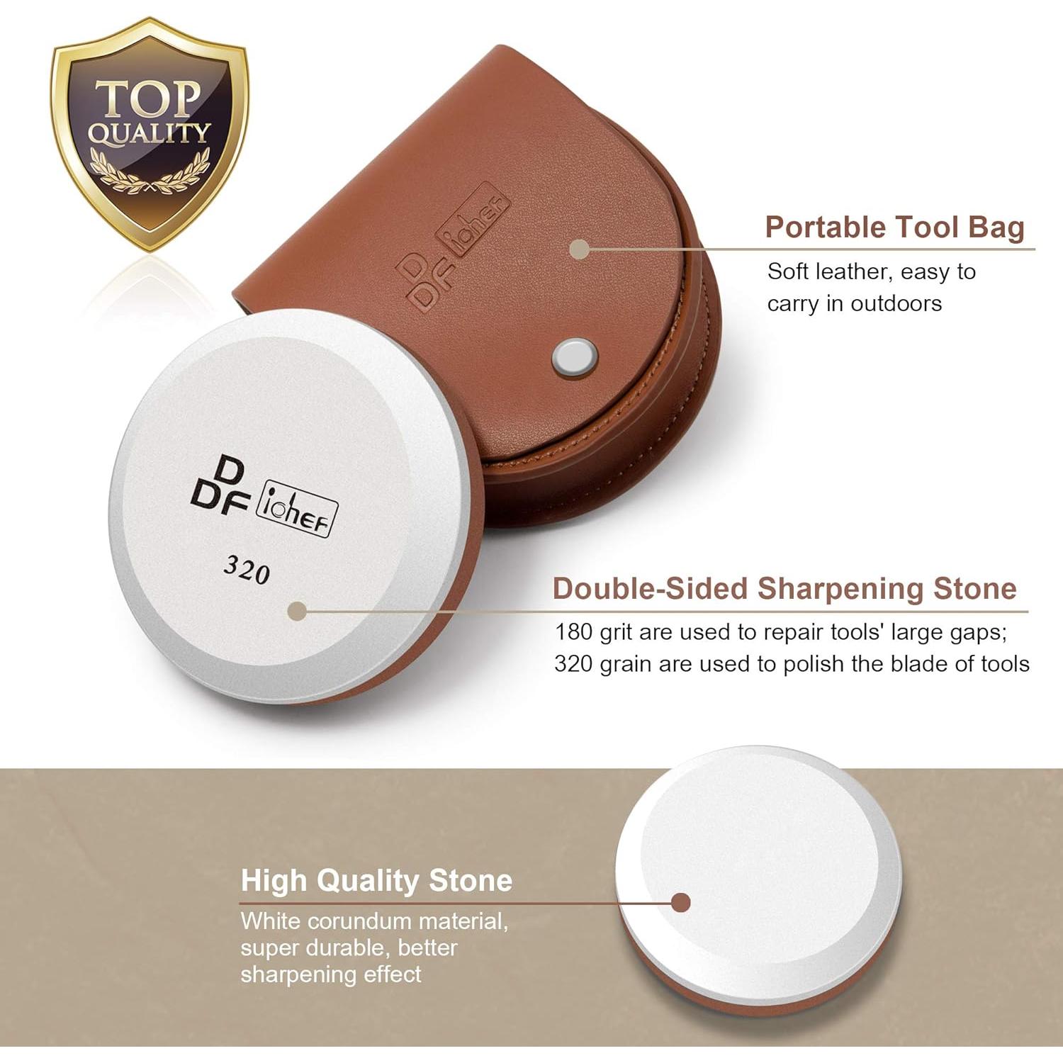 Piedra de Afilado DDF iohEF 180/320 Grano Profesional