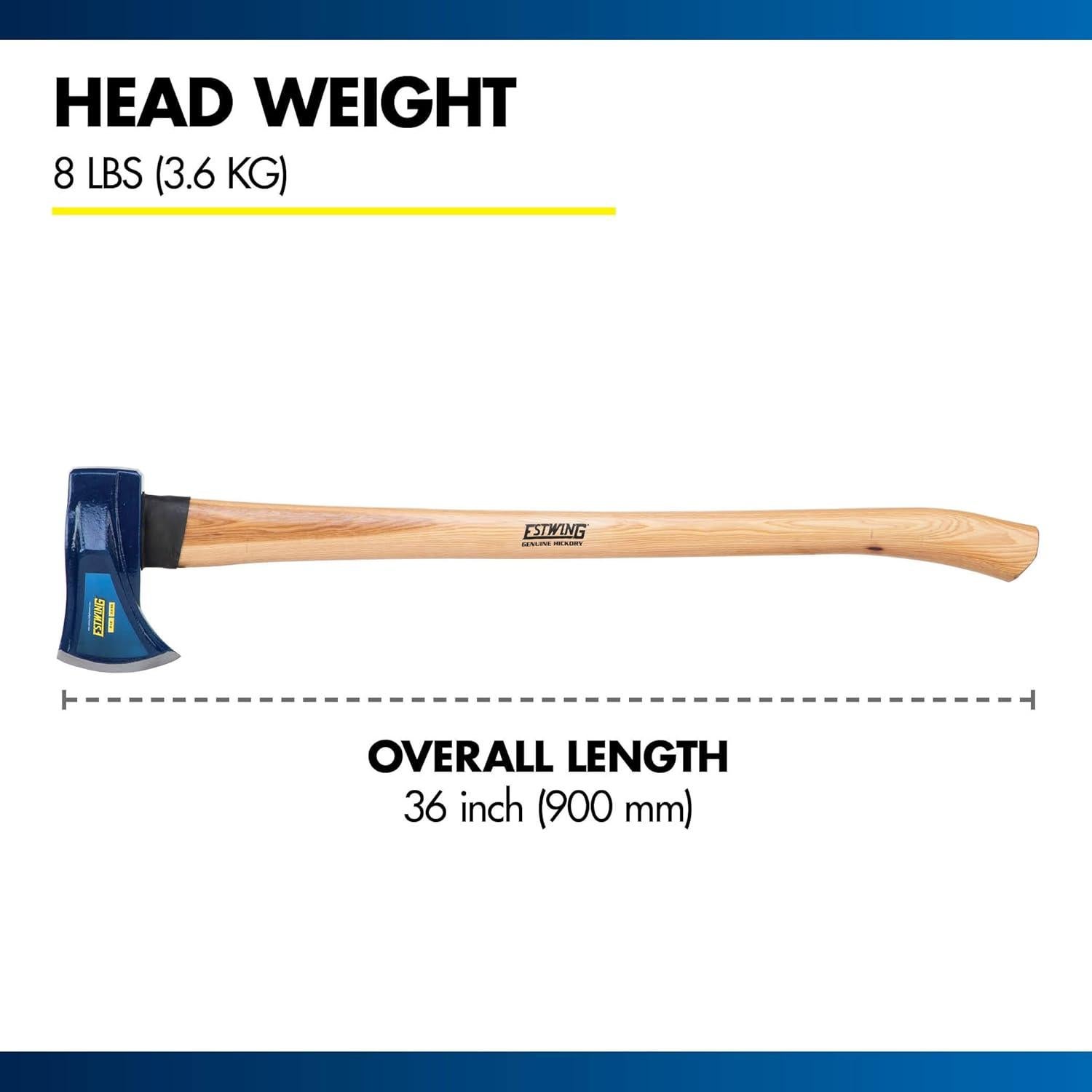 Hacha de Partir Estwing 8 lbs Mango de Hickory 91 cm