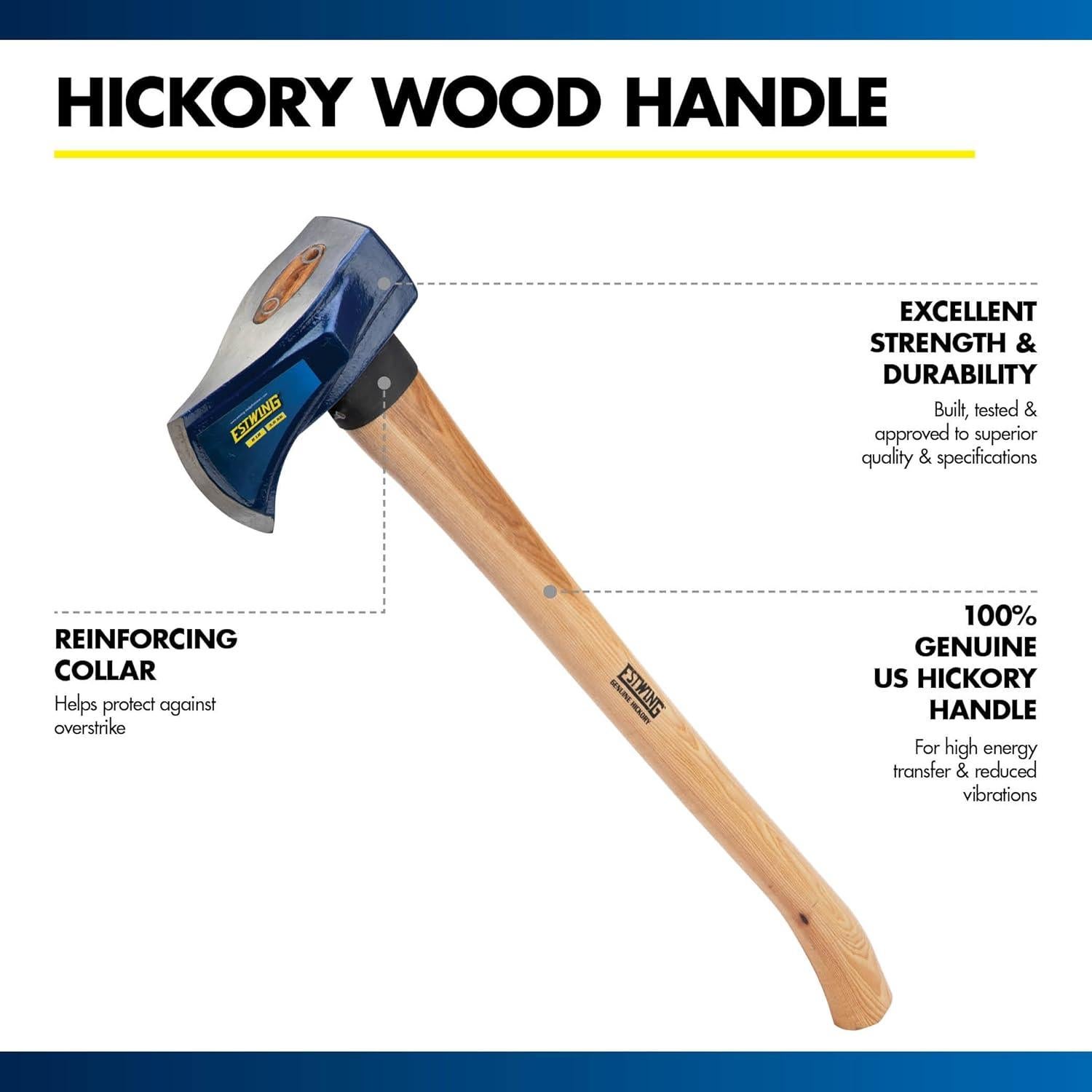 Hacha de Partir Estwing 8 lbs Mango de Hickory 91 cm