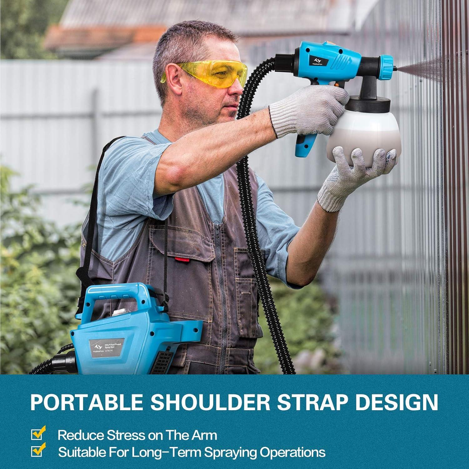 Pistola de Pintura Tilswall 800W 1300ml 3 Boquillas