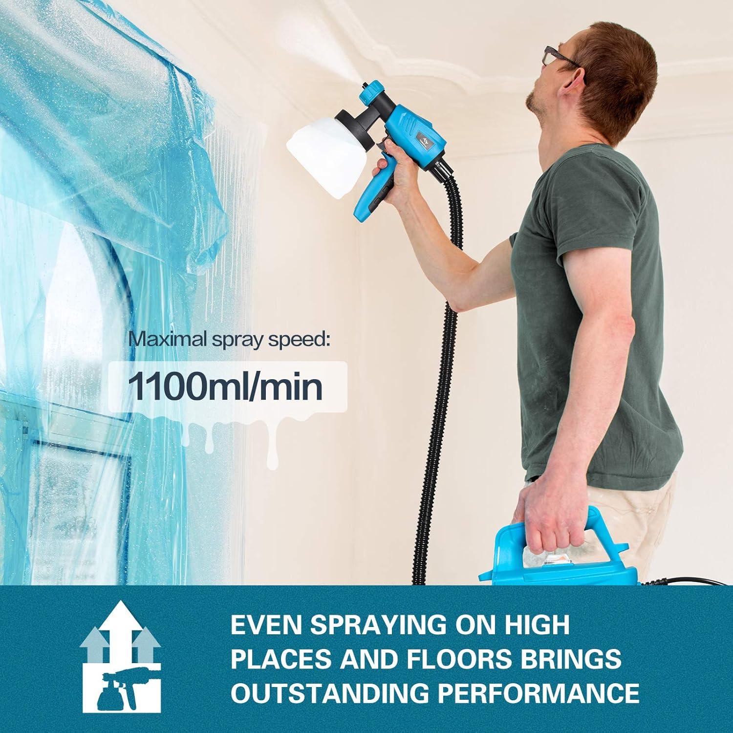 Pistola de Pintura Tilswall 800W 1300ml 3 Boquillas