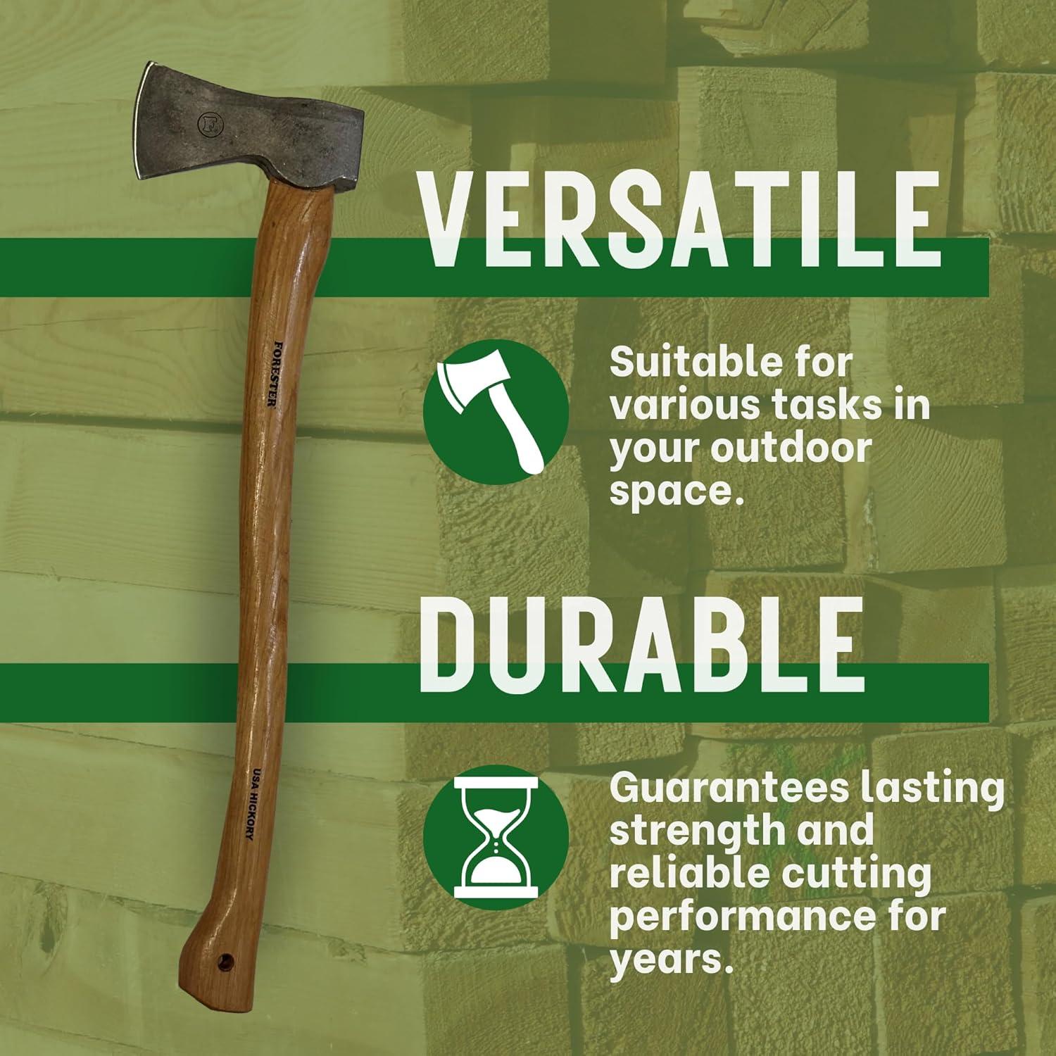 Hacha Multifuncional FORESTER 60 cm con Funda de Cuero