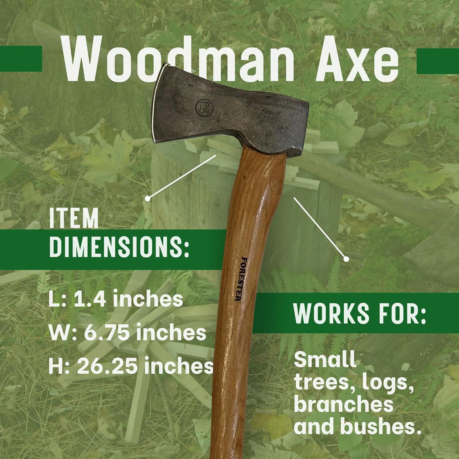 Hacha Multifuncional FORESTER 60 cm con Funda de Cuero