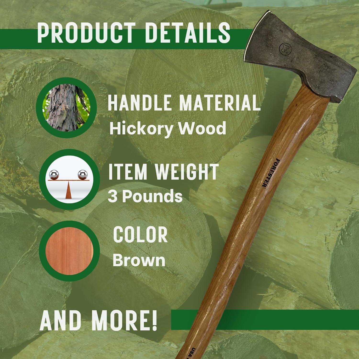 Hacha Multifuncional FORESTER 60 cm con Funda de Cuero