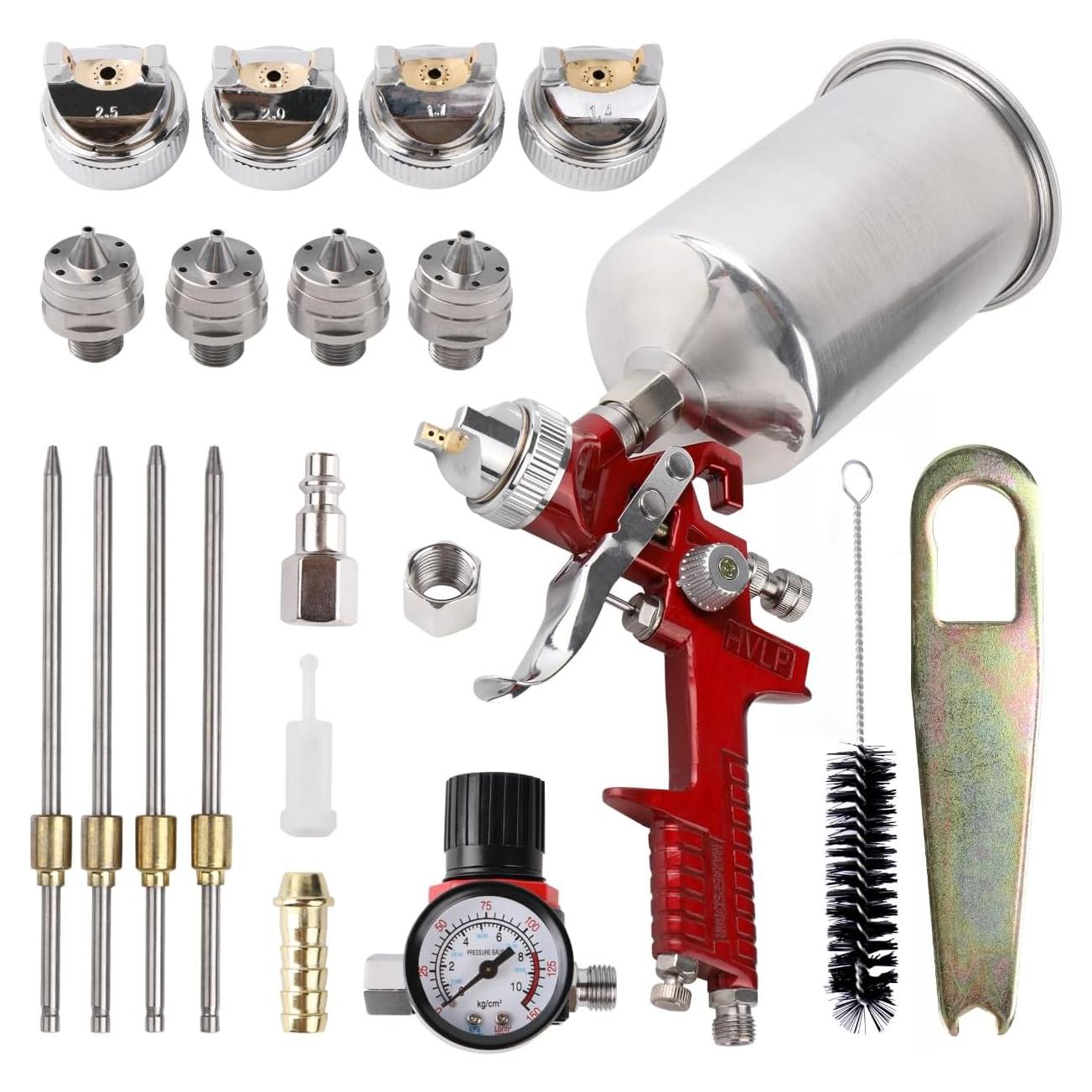 Pistola de Pulverización HVLP Zeinlenx 827 con 4 Boquillas