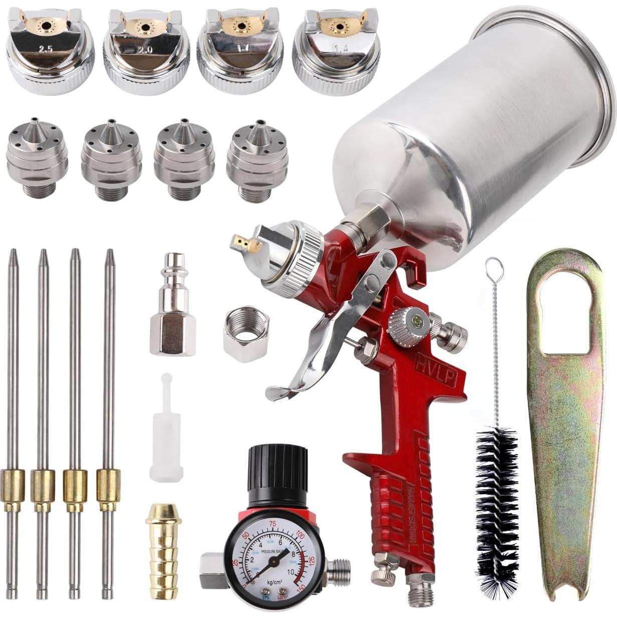 Pistola de Pulverización HVLP Zeinlenx 827 con 4 Boquillas