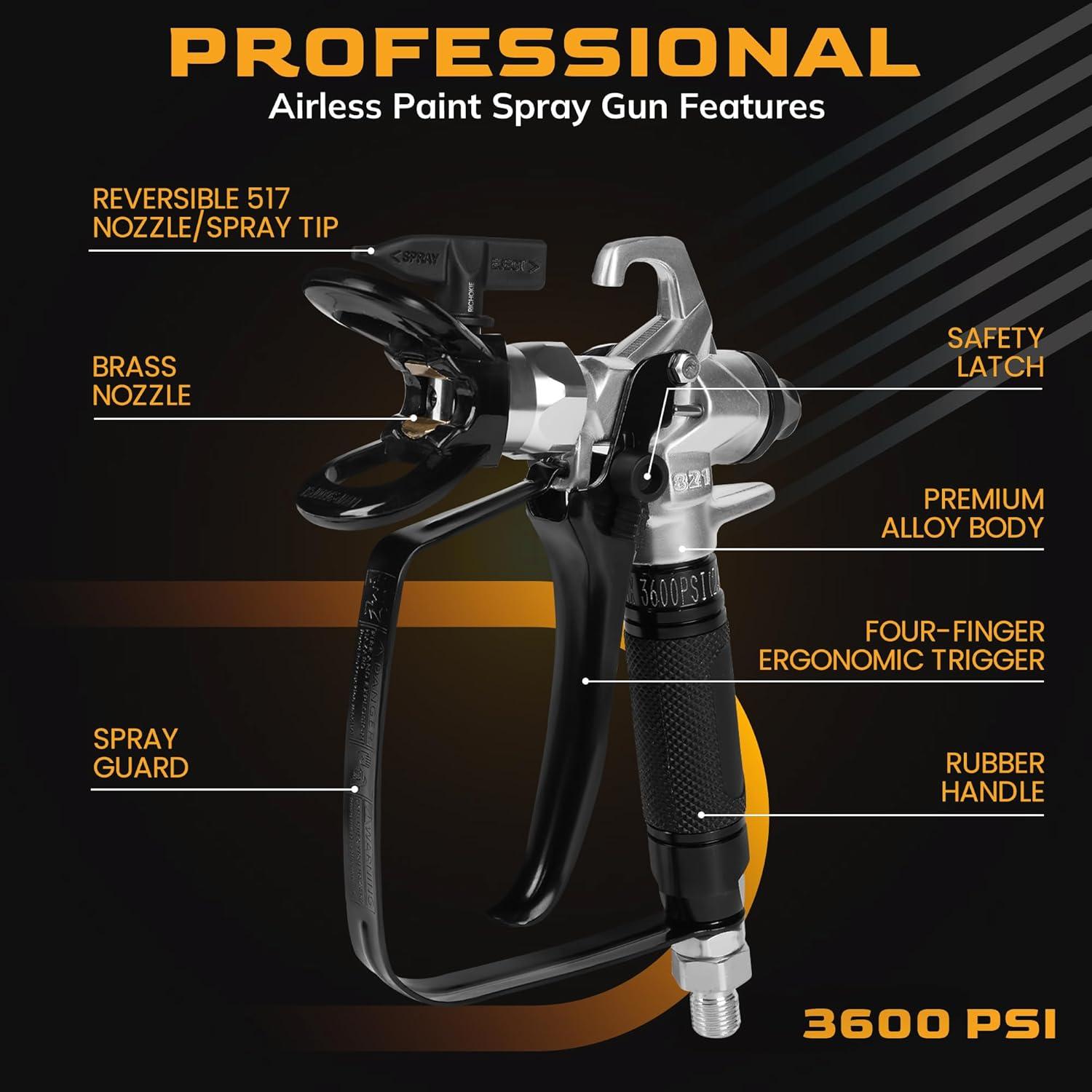 Pistola de Pulverización RICHOKIE Premium 821 3600 PSI