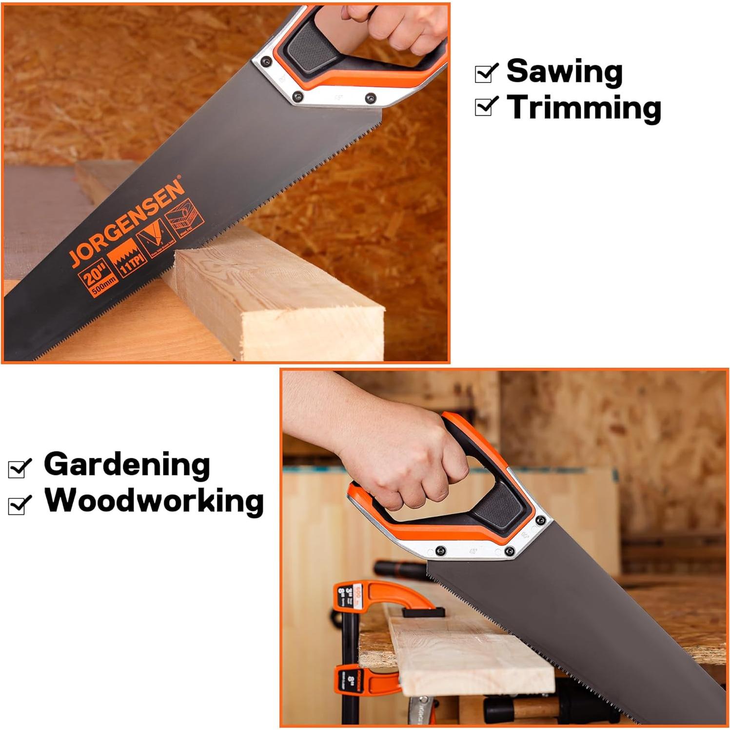 Sierra de Mano JORGENSEN 50.8 cm 11 TPI Mango Ergonómico