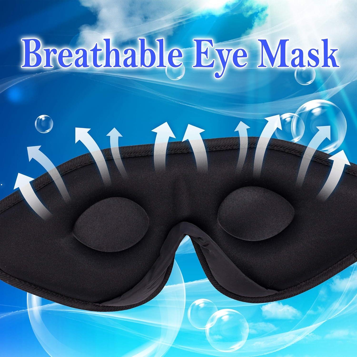 Máscara de Sueño para Niños Folk - Antifaz Contorneado 3D Negro